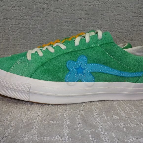 Converse One Star OX x Golf Le Fleur Jolly Size M 12 W 14 Green Suede 160322C - Picture 4 of 9